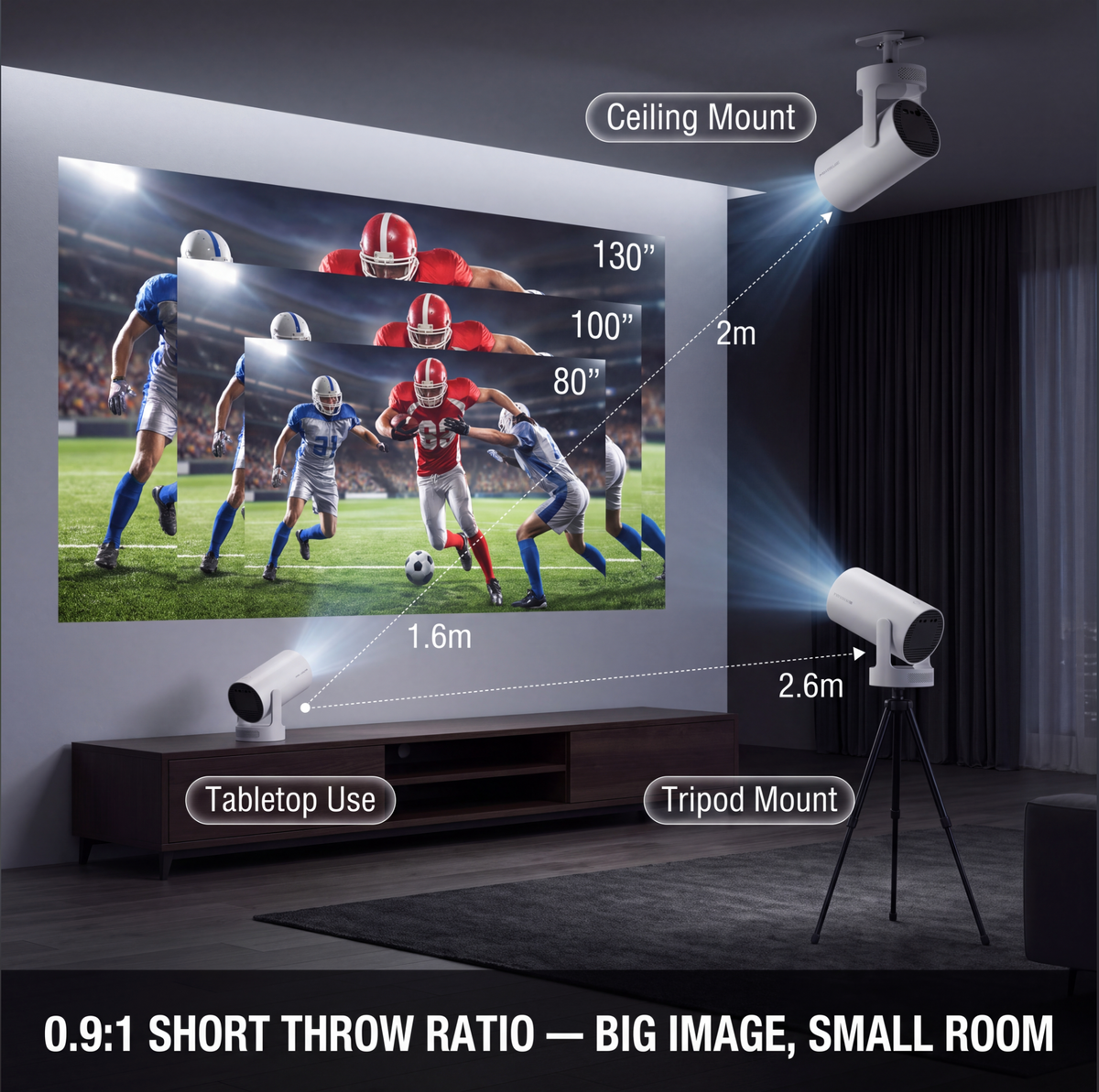 8K Football Home Theater Projector — view 4