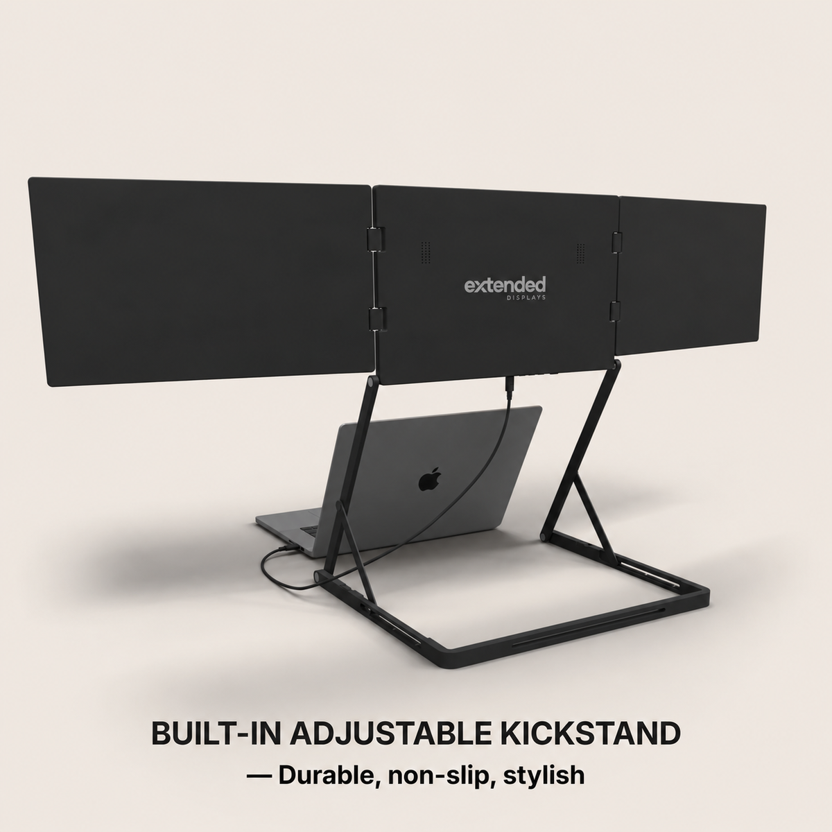 Extended Triple — Elevated Laptop Monitor