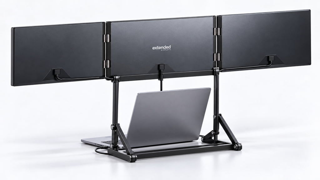 Extended Triple — Elevated Laptop Monitor