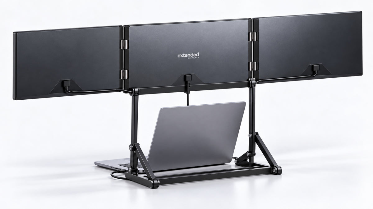 Extended Triple — Elevated Laptop Monitor