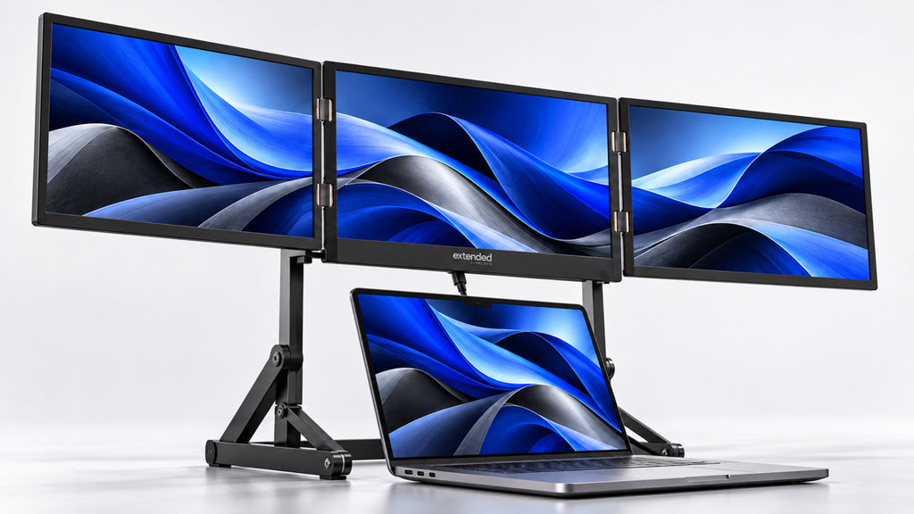 Extended Triple — Elevated Laptop Monitor